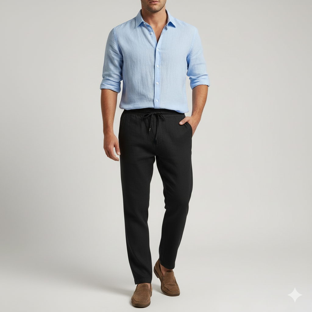 The Avery Linen Trouser