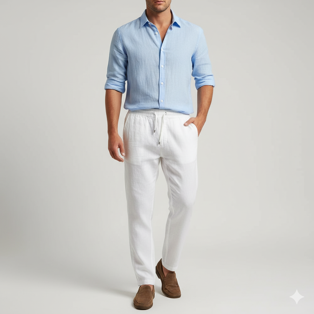 The Avery Linen Trouser